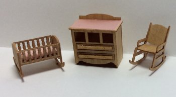 1/4" Scale Traditional Nursery Set Kit, 3pc