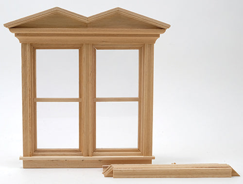 Victorian Hooded Double Window, Non Working