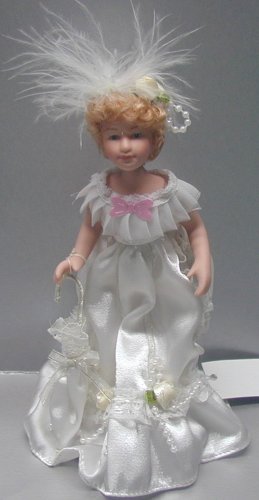 Victorian Porcelain Lady, White