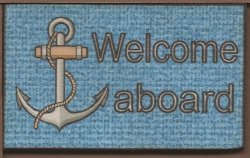 Anchor Welcome Aboard Door Mat