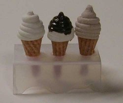 Ice Cream Cones, 3pc, Custard