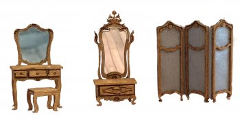 1/4" Scale Victorian Dressing Room Kit, 4pcs