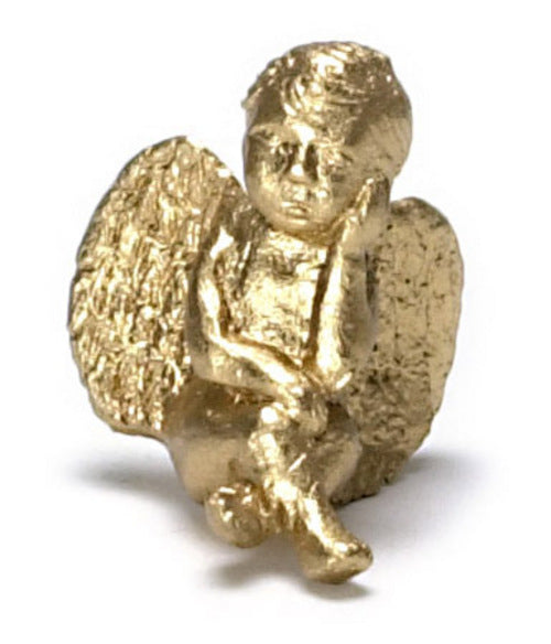 Sleeping Cherub Statue, Gold