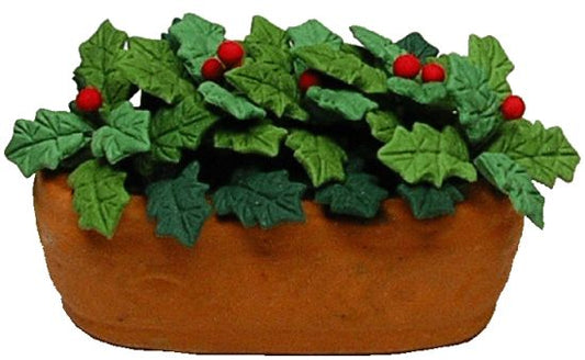 Holly in Clay Planter