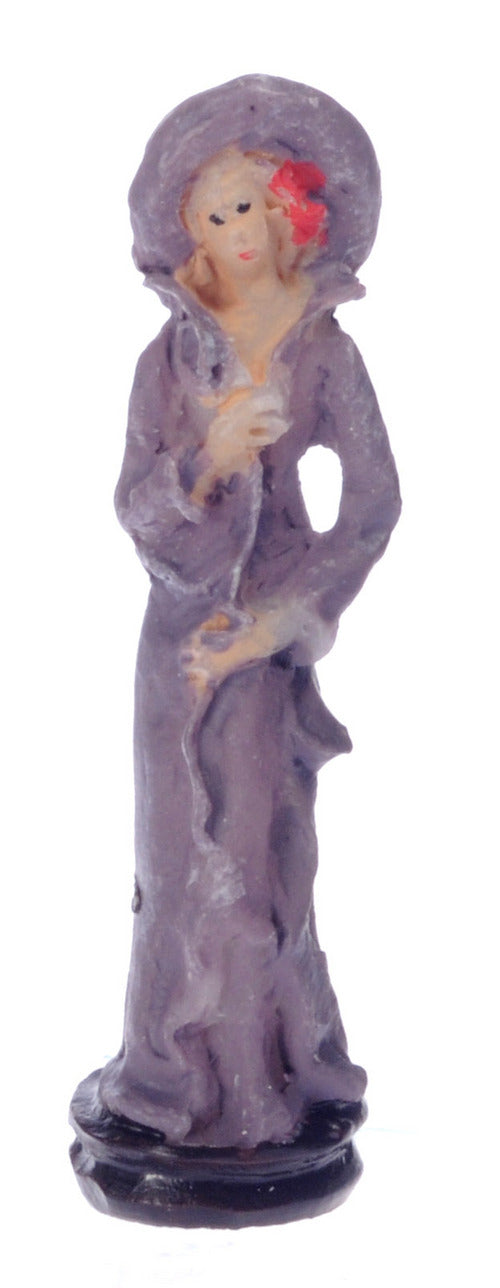 High Fashion Lady Figurine, Purple