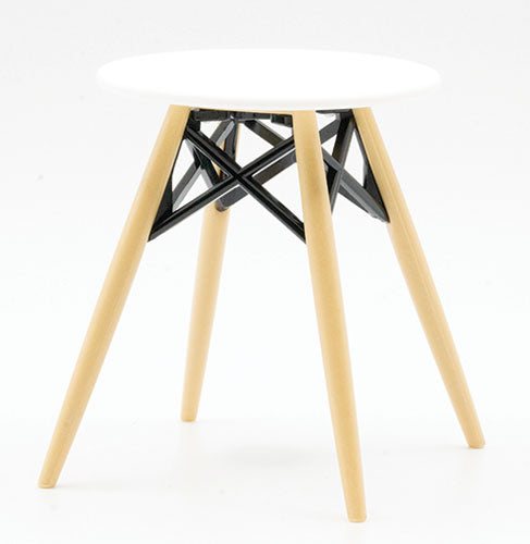 Mini Round Table, White