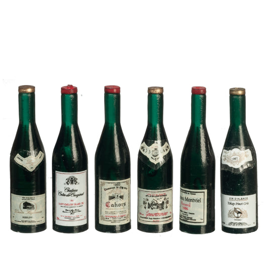 Dark Wine Bottles, 6pc