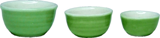 Bowl Set, 3pc, Avocado Green