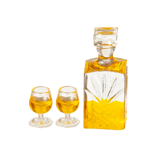 Whiskey Decanter Set, Square, 3pc