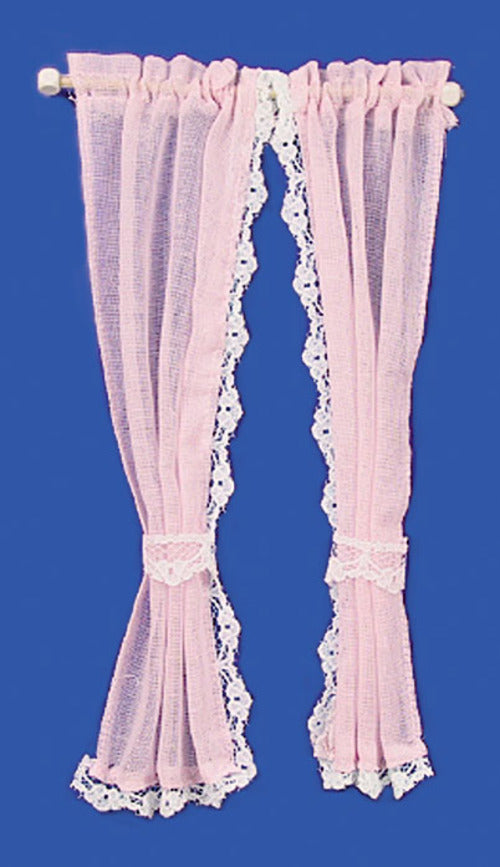 Curtain, Ruffled Sheer, Pink