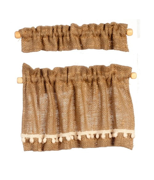 Curtains, Cottage Set, Burlap