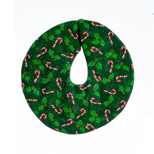 Christmas Tree Skirt, Green & Candy Cane