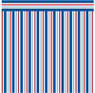 1/2" Scale Blue & Red Stripe Wallpaper