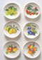 Bright Fruit Dishes, 6pc