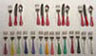 Silver Flatware, Color Handles, 12pc