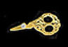 Brass Engraved Embroidery Scissors