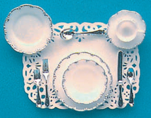 One Place Setting, Silver Trim