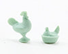 Rooster & Hen Candy Dish, Jadite