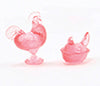 Rooster & Hen Candy Dishes, Pnk