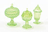 Candy Dishes, Green, 3pc