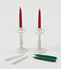 White Candlesticks with Candles