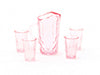 Pitcher with 4 Glasses, Pink