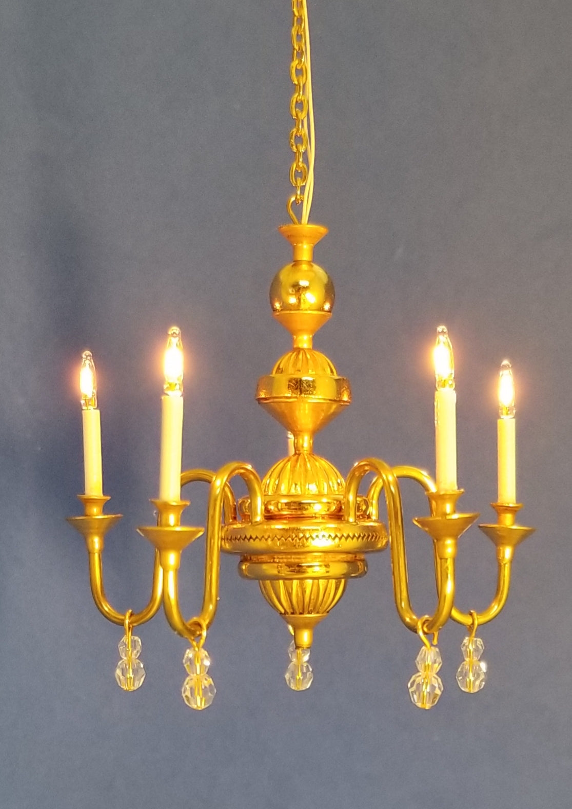 5 Light Brass Chandelier