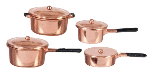 Copper Pot Set, 8pc