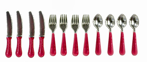 Red Silverware, 12pcs