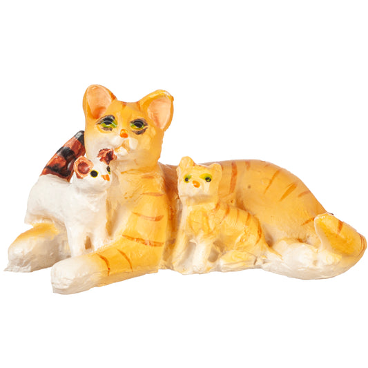 Cat with Kittens, Orange