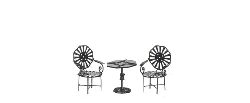 Table Set, Black, 3pc