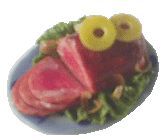 Glazed Ham with Pineapple Garnish