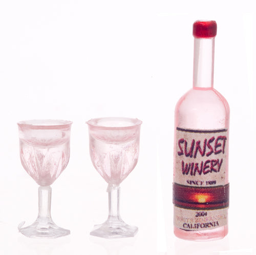 Rose Wine With 2 Glasses