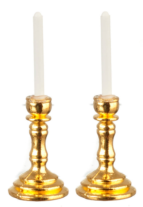 Brass Candlestick Pair
