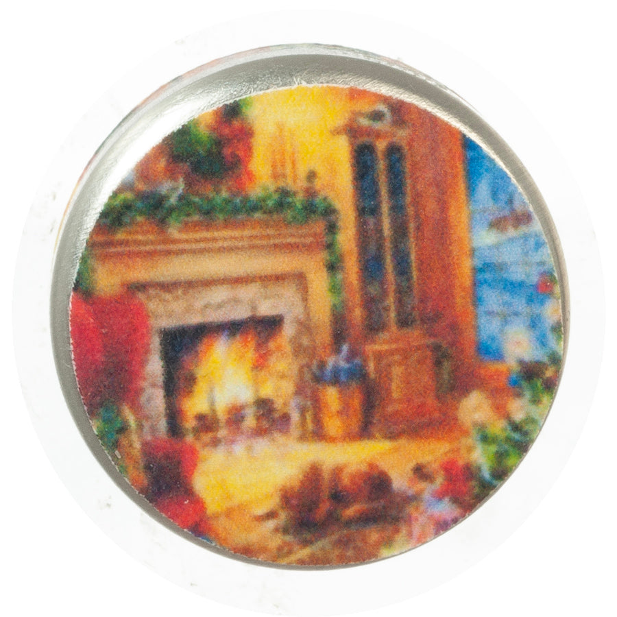 Christmas Cookie Tin, Fireplace