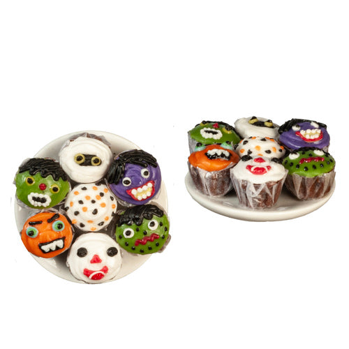 Halloween Cupcakes on Plate