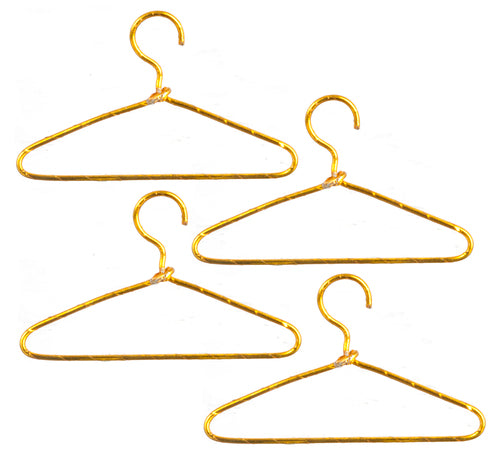 Gold Wire Hangers, 4pk