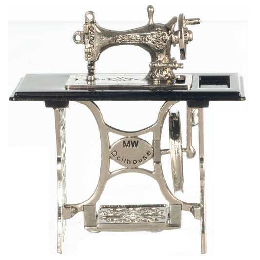 Sewing Machine With Needle, Silver & Black