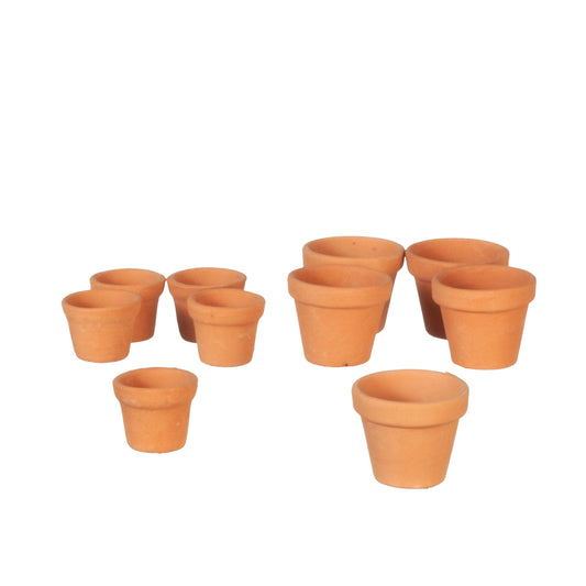 Terracotta Garden Pots, 10pc