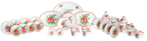 Red Roses Tea Set, 35pc