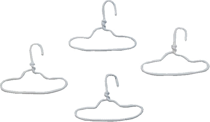 CPW039, White Coat Hangers, 4pc