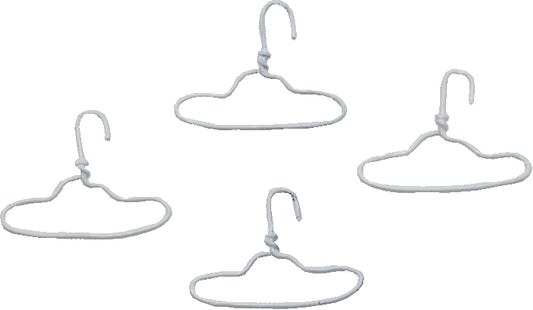 CPW039, White Coat Hangers, 4pc