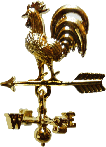 Brass Rooster Wind Chime