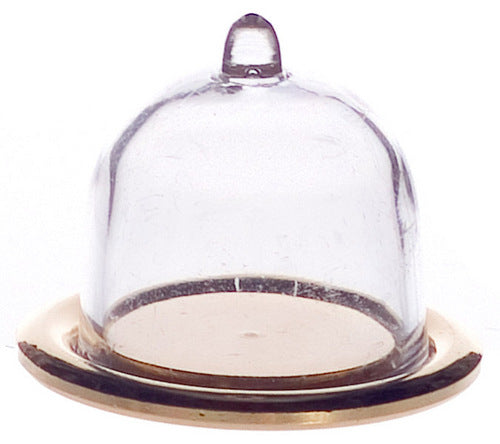 Gold Tray With Clear Dome