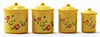 Canister Set, Yellow with Decal