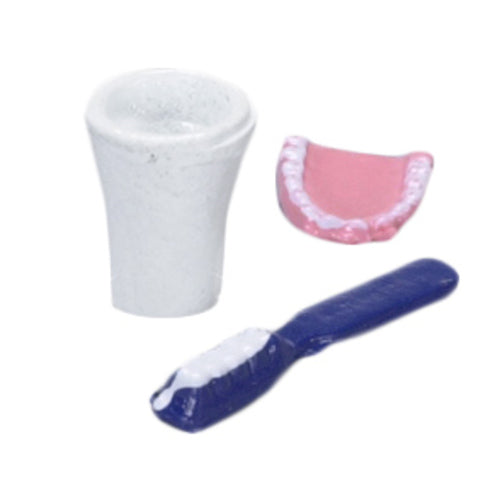 Toothbrush, Cup, & Denture Set, 3pc