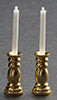 Brass Candlesticks & Candles, 2