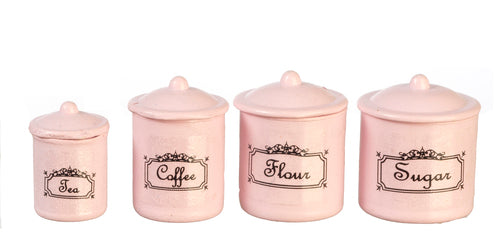 Canister Set, Pink, 4pc