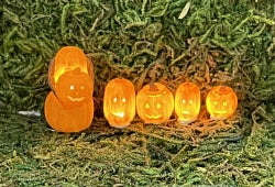 1/4" Scale Headless Jack O Lantern With LED Lights