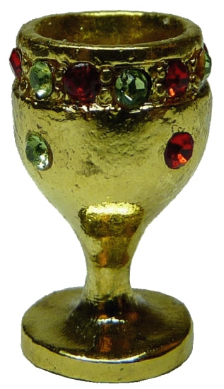 Gold Chalice Ruby & Emerald Band